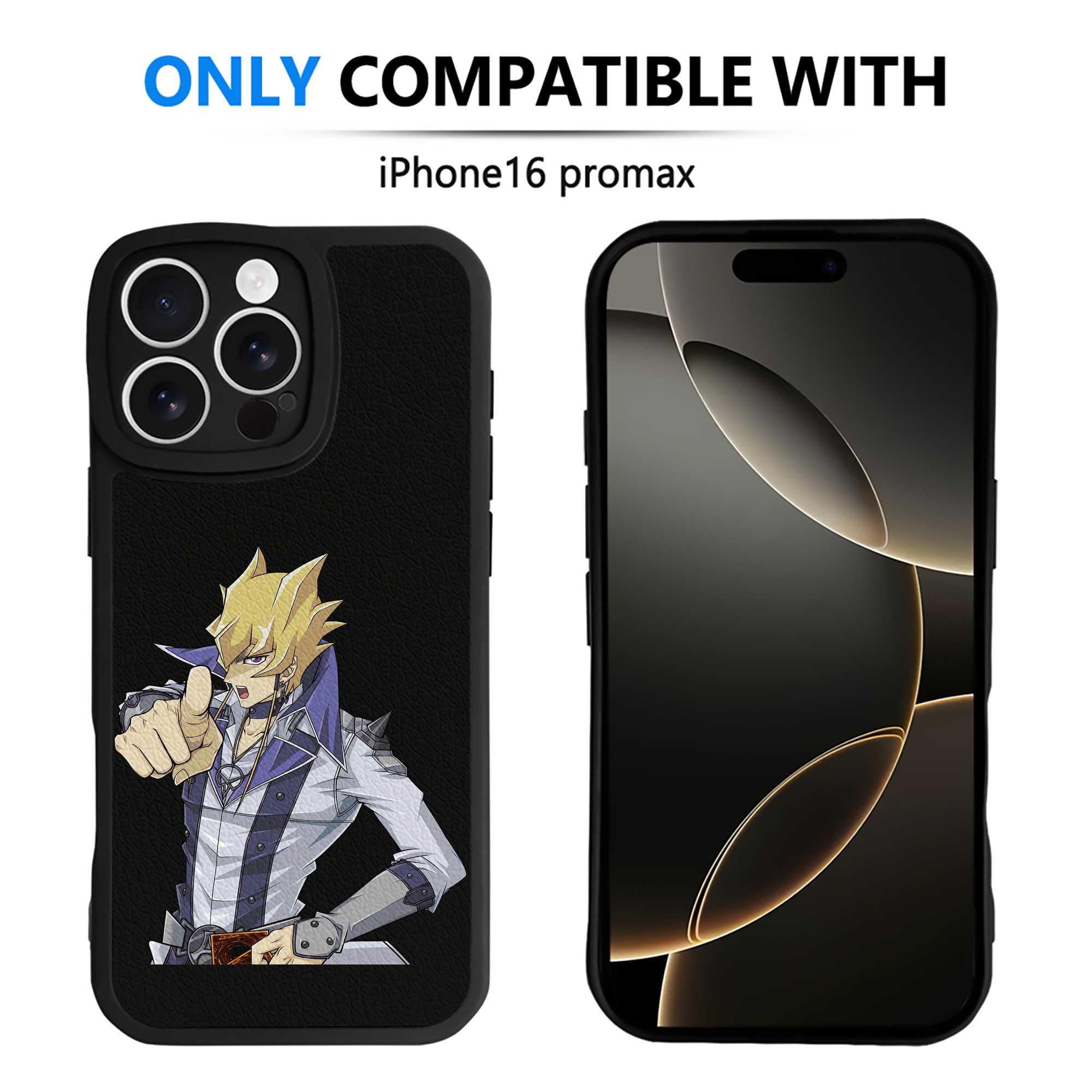 （画像用） 遊☆戯☆王 Yu-Gi-Oh! 【iPhone 16シリーズ対応】シリコンスマホケース（レザー調） 材質：シリコン